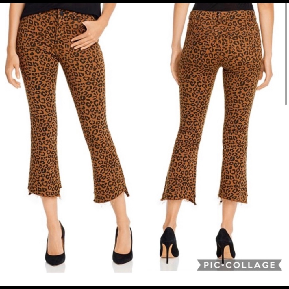 Bridget crop bootcut jaguar print